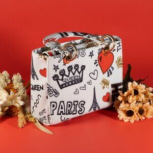 3 AM Forever Fashionnovab Graffiti Bag Clutches Color White